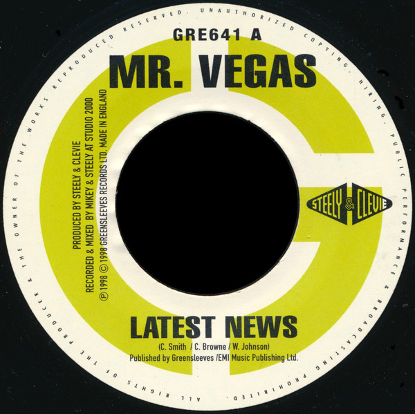 Mr. Vegas - Latest News | Greensleeves Records (GRE641) - main Mr. Vegas - Latest News | Greensleeves Records (GRE641) - main