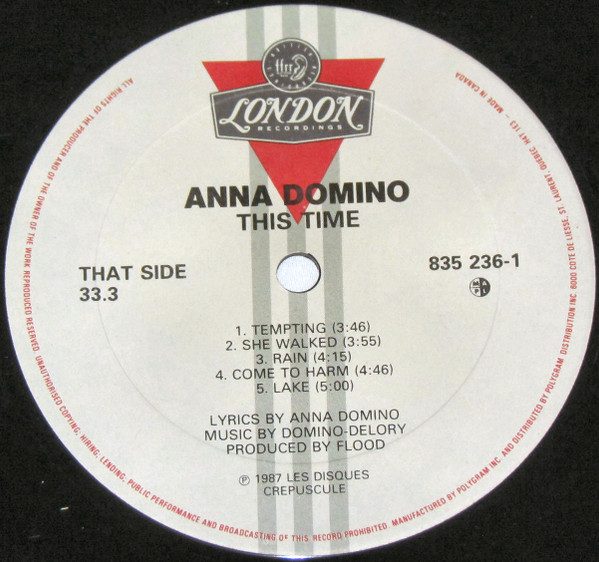 Anna Domino - This Time | London Records (835 236-1) - 4