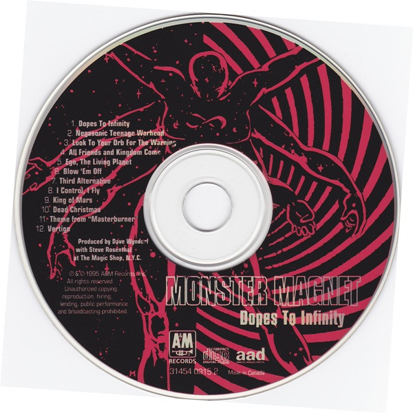 Monster Magnet - Dopes To Infinity | A&M Records (31454 0315 2) - 3