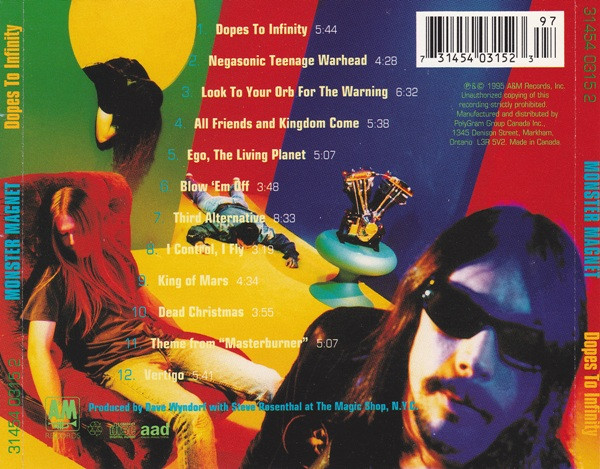 Monster Magnet - Dopes To Infinity | A&M Records (31454 0315 2) - 2