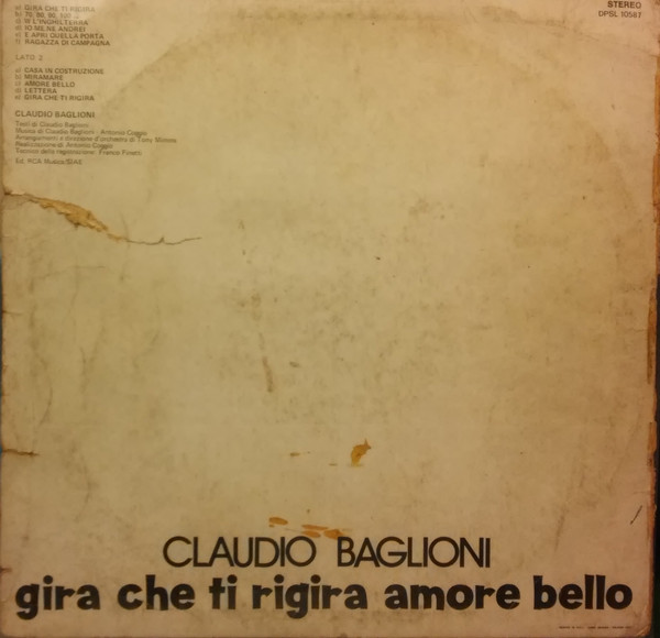 Claudio Baglioni - Gira Che Ti Rigira Amore Bello | RCA (DPSL 10587) - 2 Claudio Baglioni - Gira Che Ti Rigira Amore Bello | RCA (DPSL 10587) - 2
