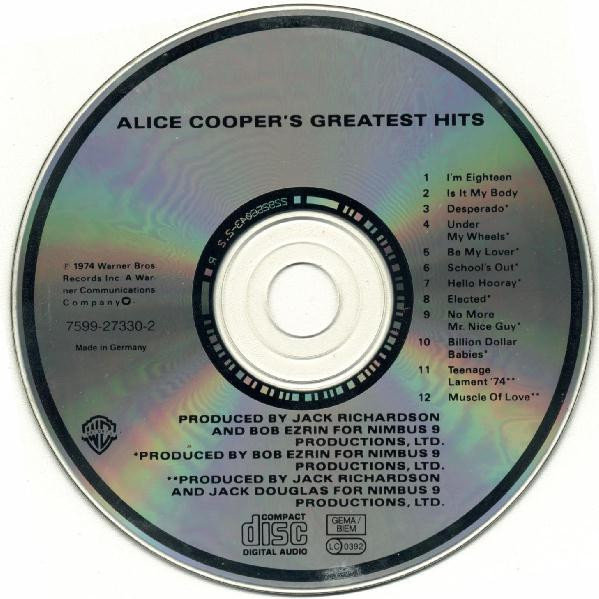 Alice Cooper - Alice Cooper's Greatest Hits | Warner Bros. Records (7599-27330-2) - 3 Alice Cooper - Alice Cooper's Greatest Hits | Warner Bros. Records (7599-27330-2) - 3