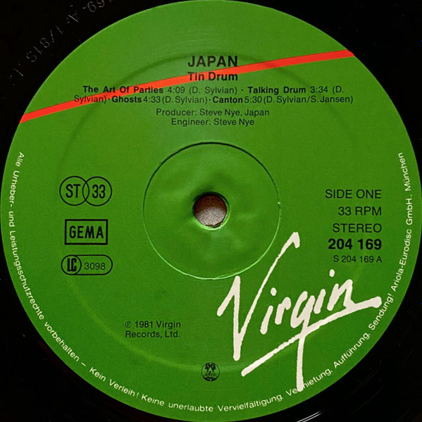 Japan - Tin Drum | Virgin (204 169) - 3