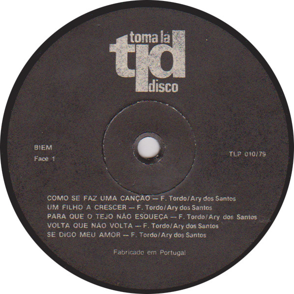 Fernando Tordo - Fazer Futuro | Toma Lá Disco (TLP 010/79) - 2