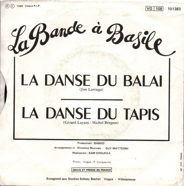 La Bande A Basile - La Danse Du Balais / La Danse Du Tapis | Vogue (101383) - 2