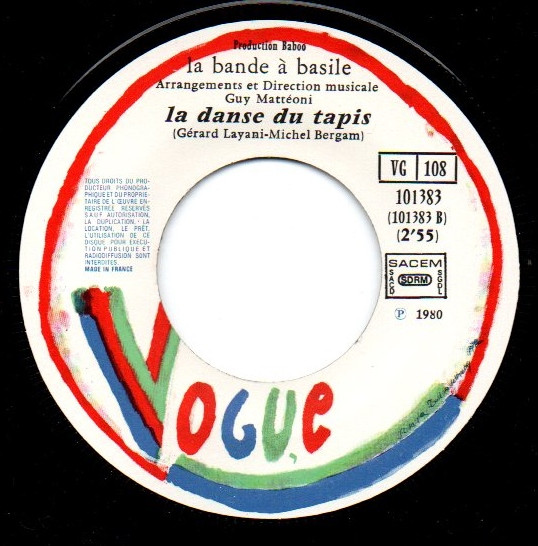La Bande A Basile - La Danse Du Balais / La Danse Du Tapis | Vogue (101383) - 4