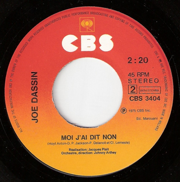 Joe Dassin - L'été Indien (Africa) | CBS (CBS 3404) - 4 Joe Dassin - L'été Indien (Africa) | CBS (CBS 3404) - 4