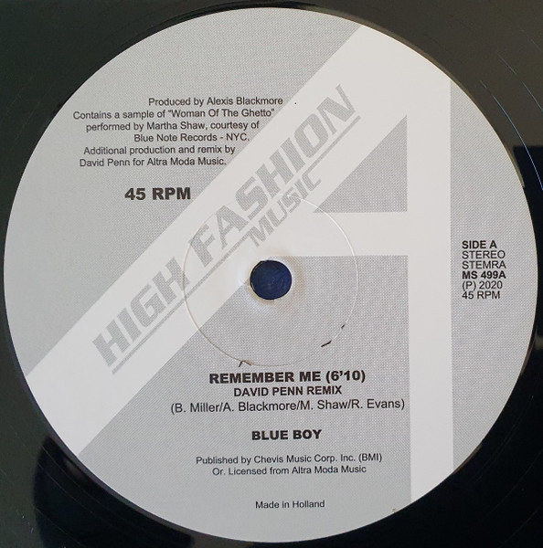Blue Boy - Remember Me (Remixes) | High Fashion Music (MS 499) - 3 Blue Boy - Remember Me (Remixes) | High Fashion Music (MS 499) - 3