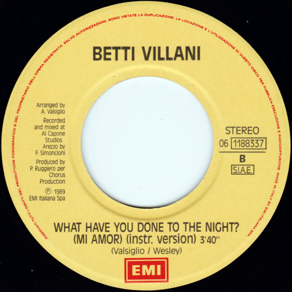 Betty Villani - What Have You Done To The Night? (Mi Amor) | EMI (06 1188337) - 4 Betty Villani - What Have You Done To The Night? (Mi Amor) | EMI (06 1188337) - 4
