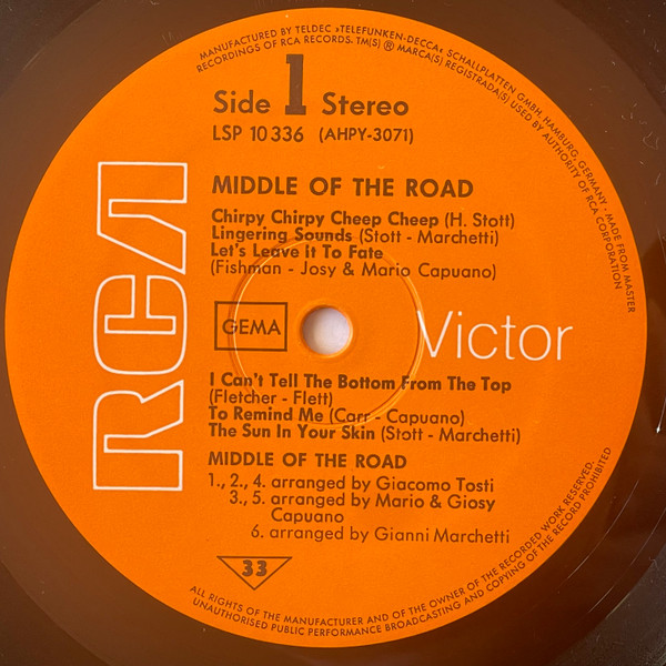Middle Of The Road - Middle Of The Road | RCA Victor (LSP 10336) - 3 Middle Of The Road - Middle Of The Road | RCA Victor (LSP 10336) - 3