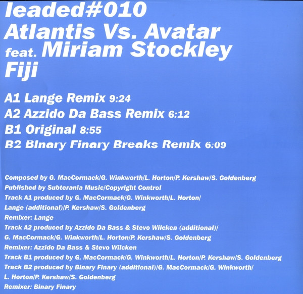 Atlantis vs. Avatar - Fiji | Leaded (Leaded 010) - 4