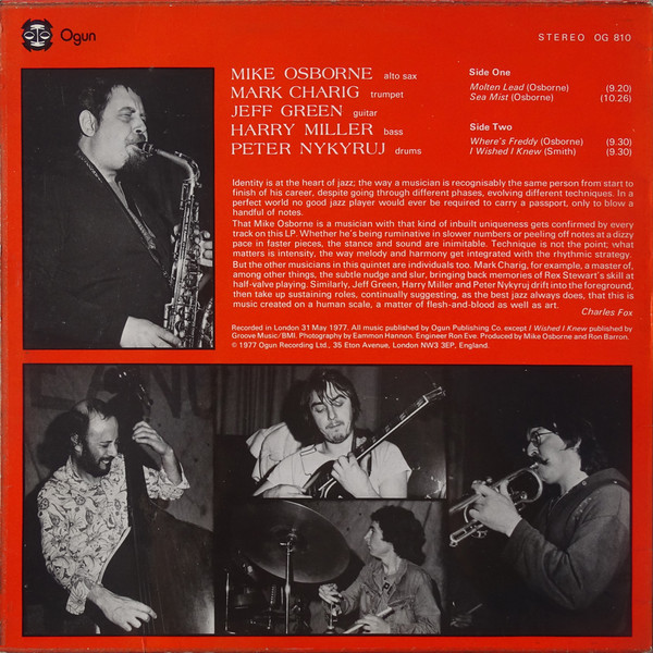 Mike Osborne Quintet - Marcel's Muse | Ogun (OG 810) - 2