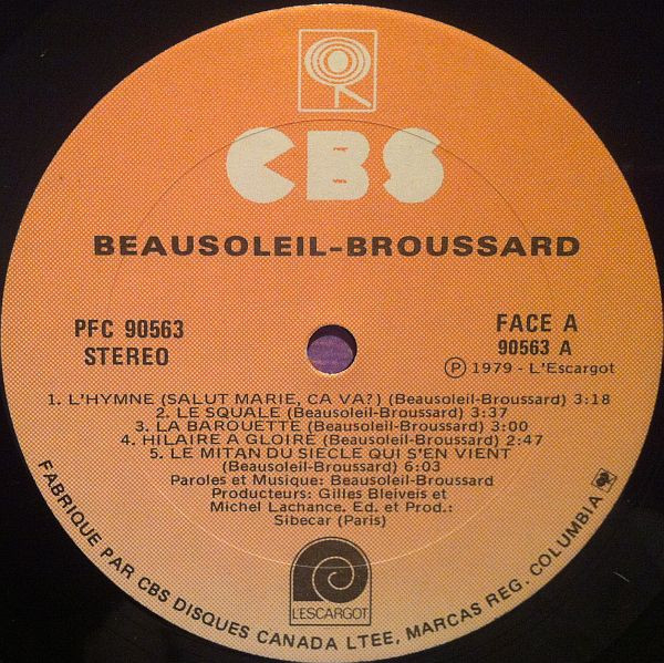 Beausoleil Broussard - Le Mitan Du Siècle Qui S'en Vient | CBS (PFC 90563) - 3