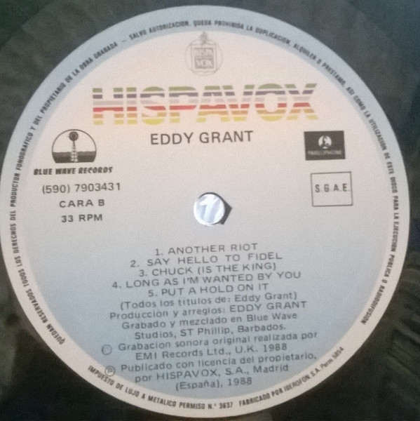 Eddy Grant - File Under Rock | Hispavox ((590) 7903431) - 4