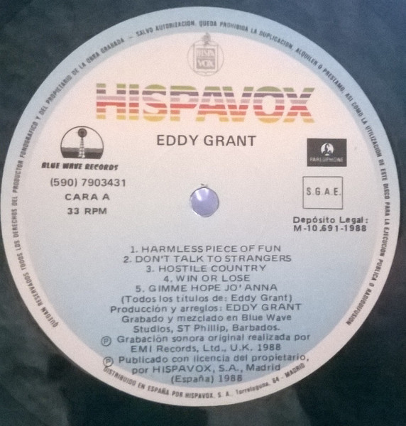 Eddy Grant - File Under Rock | Hispavox ((590) 7903431) - 3