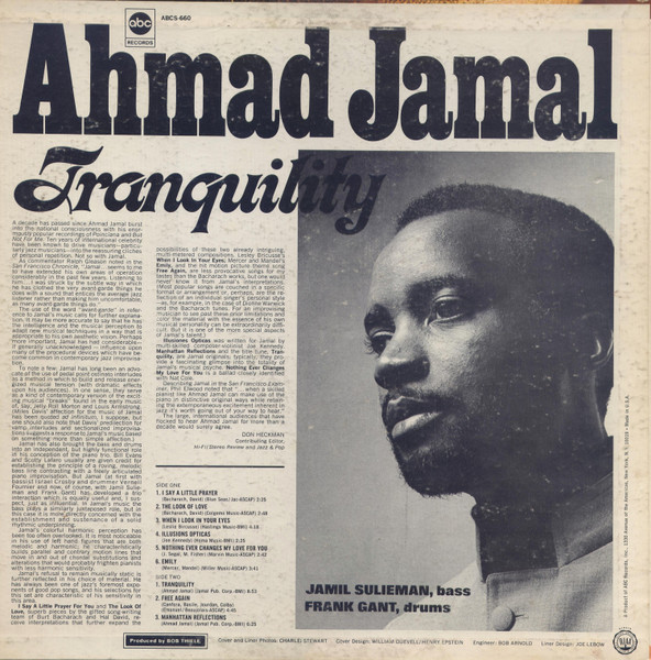 Ahmad Jamal - Tranquility | ABC Records (ABCS-660) - 2 Ahmad Jamal - Tranquility | ABC Records (ABCS-660) - 2