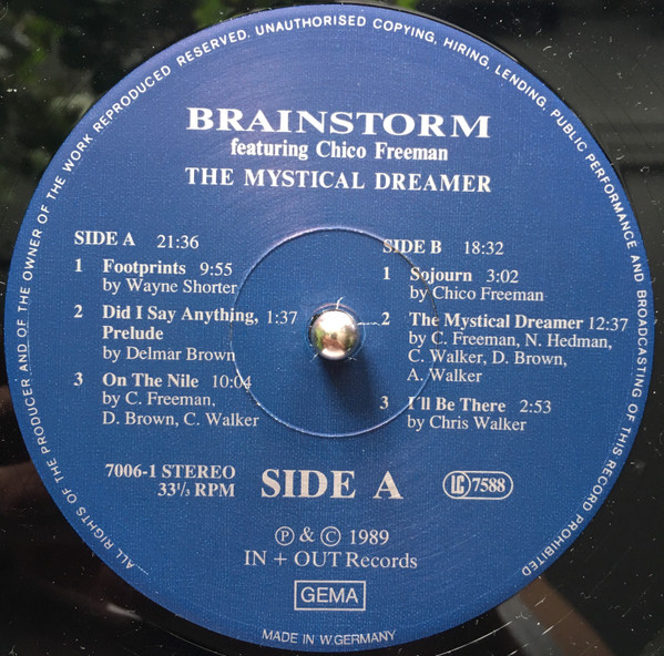 Brainstorm Featuring Chico Freeman - The Mystical Dreamer | In+Out Records (7006-1) - 3 Brainstorm Featuring Chico Freeman - The Mystical Dreamer | In+Out Records (7006-1) - 3