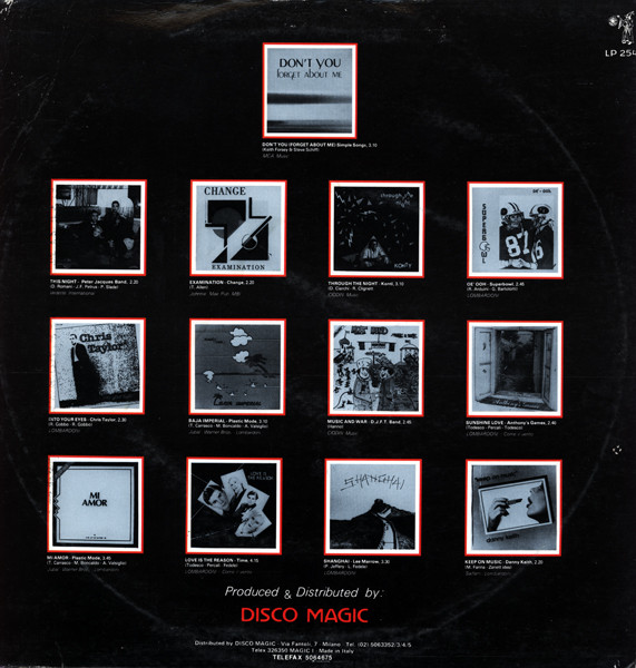 Various - Don't You Forget About Me - D. Jay Compilation | Discomagic Records (LP 254) - 2 Various - Don't You Forget About Me - D. Jay Compilation | Discomagic Records (LP 254) - 2