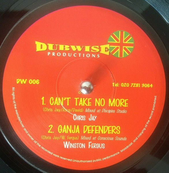 Winston Fergus / Chris Jay - Rough Times / Can't Take No More | Dubwise Productions (DW 006) - 3 Winston Fergus / Chris Jay - Rough Times / Can't Take No More | Dubwise Productions (DW 006) - 3