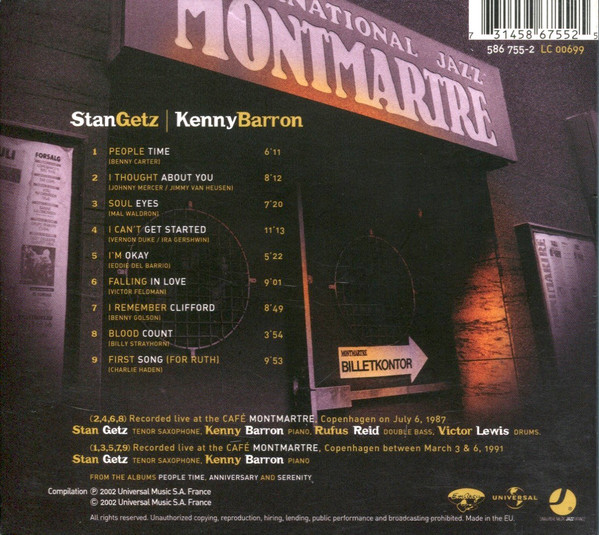 Stan Getz - Café Montmartre | EmArcy (586 755-2) - 2 Stan Getz - Café Montmartre | EmArcy (586 755-2) - 2