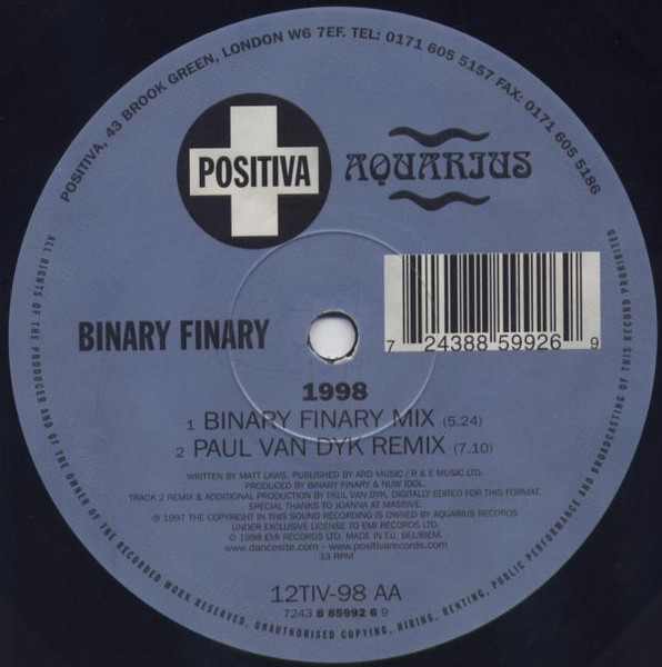 Binary Finary - 1998 | Positiva (12TIV-98) - 4