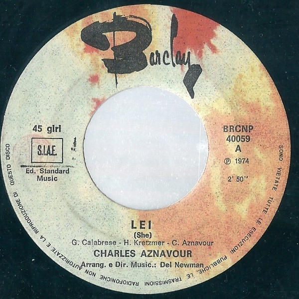 Charles Aznavour - Lei | Barclay (BRCNP 40059) - 3