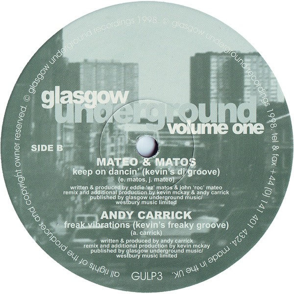 Various - Glasgow Underground Volume One | Glasgow Underground (GULP3) - 4 Various - Glasgow Underground Volume One | Glasgow Underground (GULP3) - 4