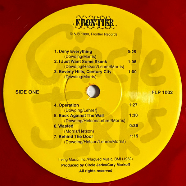Circle Jerks - Group Sex (Limited Edition - Smoke Red Vinyl) [Vinyl] | Frontier Records (FLP 1002) - 3