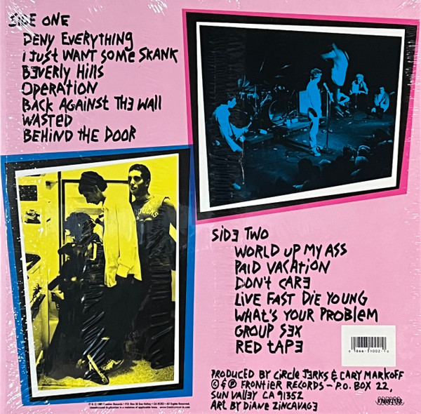 Circle Jerks - Group Sex (Limited Edition - Smoke Red Vinyl) [Vinyl] | Frontier Records (FLP 1002) - 2
