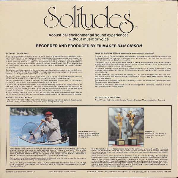 Dan Gibson - Solitudes - Environmental Sound Experiences Volume One | Dan Gibson Productions Ltd. (DG-81001) - 2 Dan Gibson - Solitudes - Environmental Sound Experiences Volume One | Dan Gibson Productions Ltd. (DG-81001) - 2