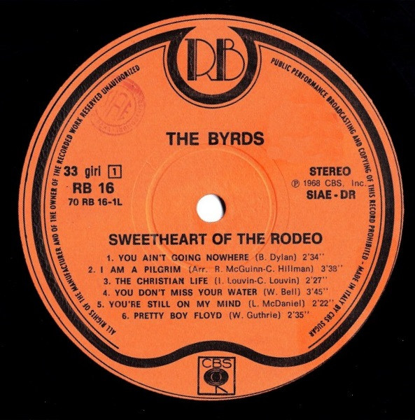 The Byrds - Sweetheart Of The Rodeo | Record Bazaar (RB 16) - 3 The Byrds - Sweetheart Of The Rodeo | Record Bazaar (RB 16) - 3
