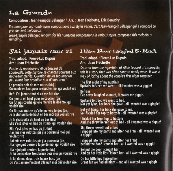 La Bottine Souriante - J'ai Jamais Tant Ri | Mille-Pattes (MPCD2043) - 4 La Bottine Souriante - J'ai Jamais Tant Ri | Mille-Pattes (MPCD2043) - 4