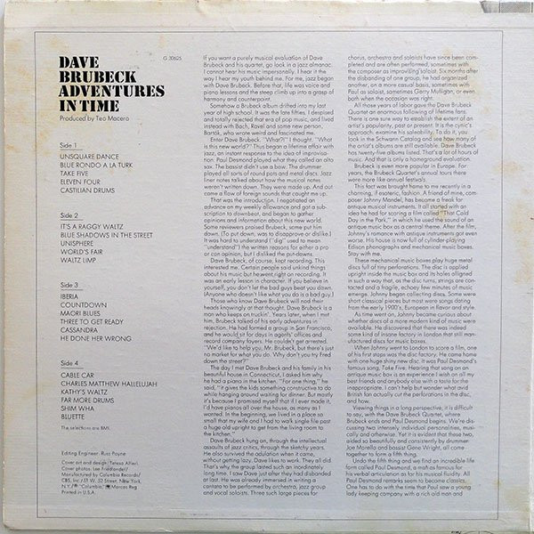Dave Brubeck - Adventures In Time | Columbia (CG 30625) - 3 Dave Brubeck - Adventures In Time | Columbia (CG 30625) - 3