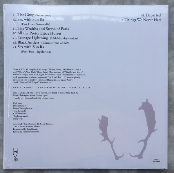 Coil - Black Antlers | Dais Records (dais189) - 2 Coil - Black Antlers | Dais Records (dais189) - 2