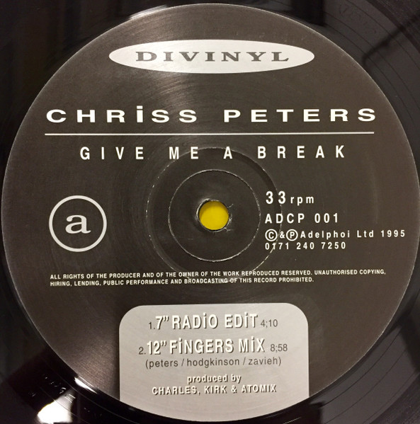 Chriss Peters - Give Me A Break | adelphoi (ADCP 001)