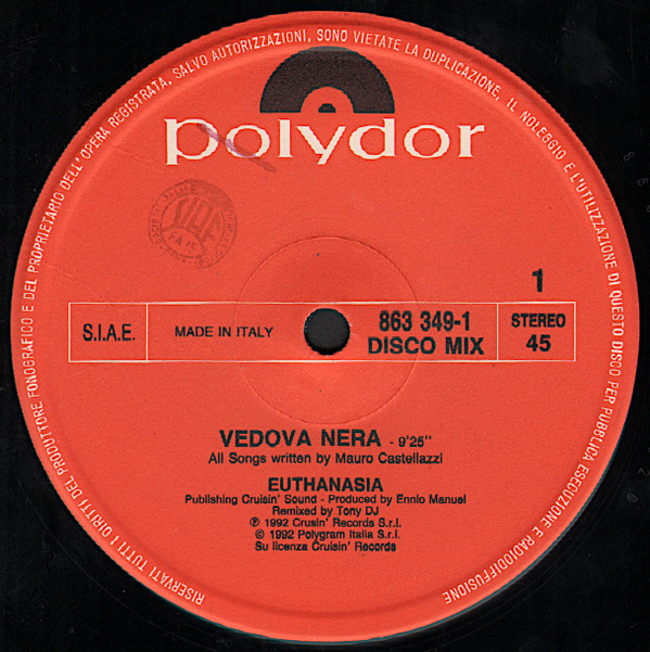 Euthanasia - Vedova Nera | Polydor (863 349-1)