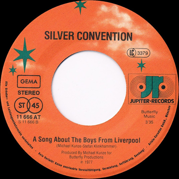 Silver Convention - The Boys From Liverpool | Jupiter Records (11 666 AT) - 4