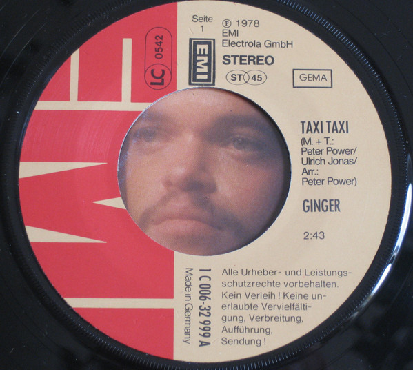 Ginger - Taxi Taxi | EMI (1C 006-32 999) - 3
