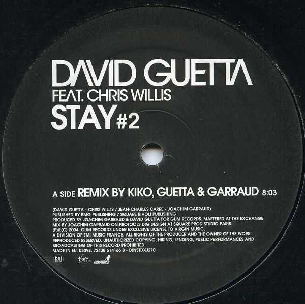 David Guetta Feat. Chris Willis - Stay (#2) | Virgin (DINSTDXJ270) - main David Guetta Feat. Chris Willis - Stay (#2) | Virgin (DINSTDXJ270) - main