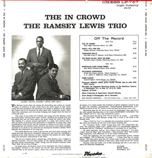 The Ramsey Lewis Trio - The In Crowd [Vinyl] | Chess (LP-757) - 2