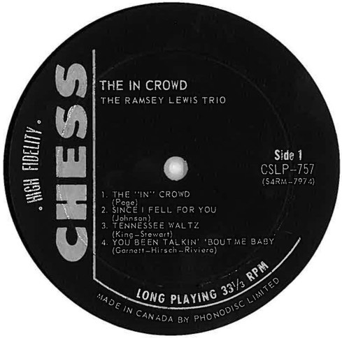 The Ramsey Lewis Trio - The In Crowd [Vinyl] | Chess (LP-757) - 3