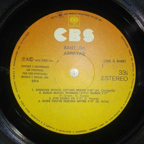 Santana - Abraxas | CBS (S 64087) - 2