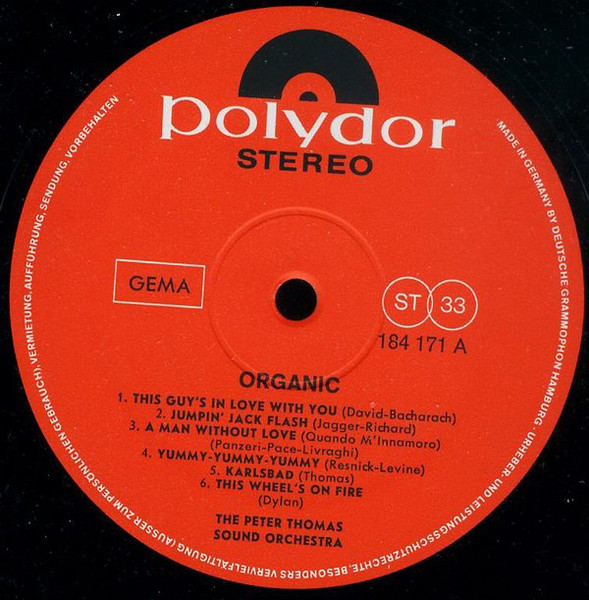 Peter Thomas Sound Orchestra - Organic | Polydor (184 171) - 3