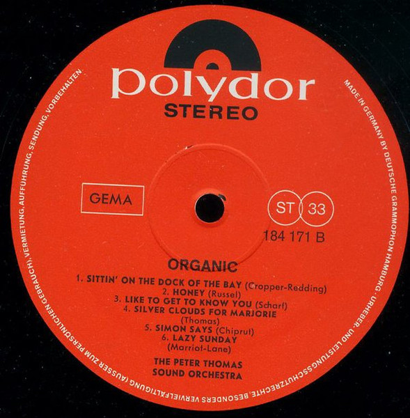 Peter Thomas Sound Orchestra - Organic | Polydor (184 171) - 4