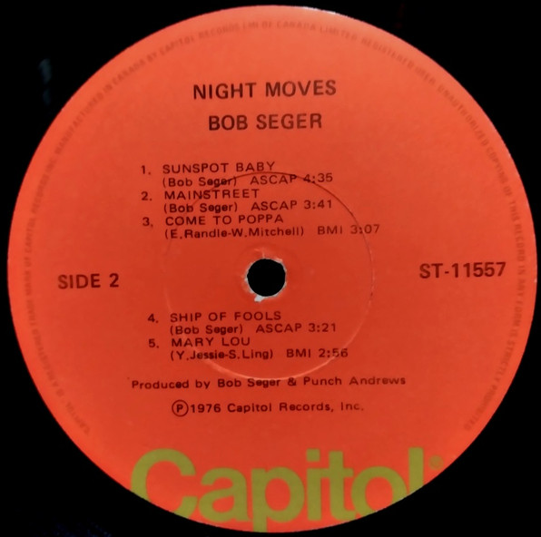 Bob Seger And The Silver Bullet Band - Night Moves [Vinyl] | Capitol Records (ST-11557) - 4