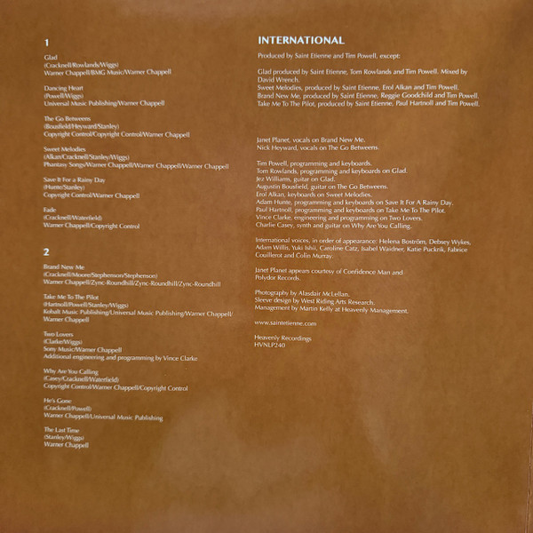 Saint Etienne - International | Heavenly (HVNLP240) - 3