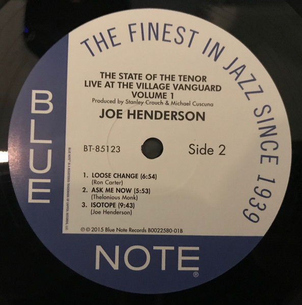 Joe Henderson - The State Of The Tenor: Live At The Village Vanguard Volume 1 | Blue Note (BT-85123) - 4