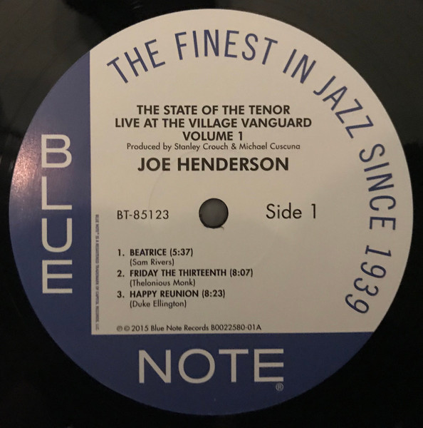 Joe Henderson - The State Of The Tenor: Live At The Village Vanguard Volume 1 | Blue Note (BT-85123) - 3