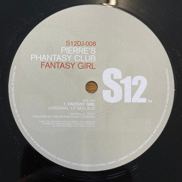 Phuture / Pierre's Pfantasy Club - Acid Trax / Fantasy Girl | S12 (S12DJ-008) - 3 Phuture / Pierre's Pfantasy Club - Acid Trax / Fantasy Girl | S12 (S12DJ-008) - 3
