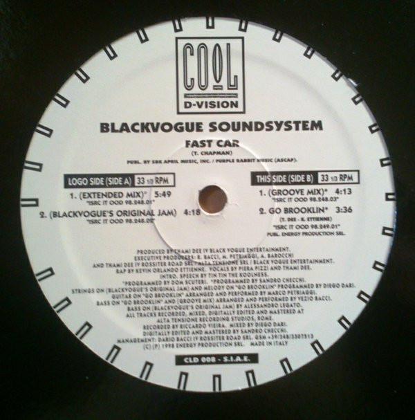 Blackvogue Soundsystem - Fast Car | Cool D:Vision (CLD 008) - main